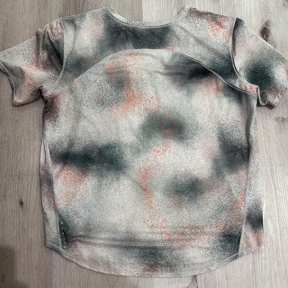 Lululemon High Neck Run and Train Tee in Spray Camo